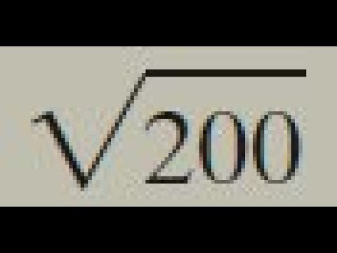 What is square root of 200 simplified?