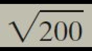 sqrt(200), square root of 200 simplify