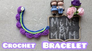 Crochet bracelet how to make crochet bracelet easy tutorial crochet for beginners