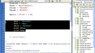 PHP: 2.4 Assigning Variables