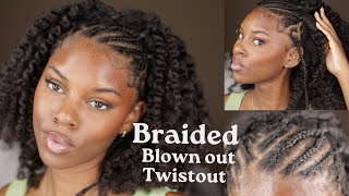 Braided Blown Out Twist Out Tutorial on Type 4 Hair