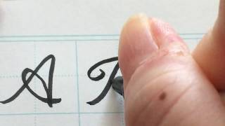 How to write in cursive（calligraphy）for beginner！筆記体の書き方