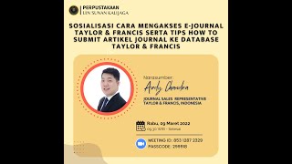 Sosialisasi Serta Tips How to Submit Artikel Journal ke Database Taylor \u0026 Francis