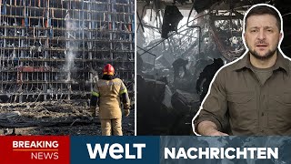 ANGST \u0026 SCHRECKEN im UKRAINE-KRIEG: Selenskyj ruft zum Widerstand auf | WELT Newsstream