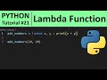 Python Tutorial #21 - Anonymous or Lambda Function in Python Programming