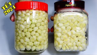 CỦ KIỆU NGÂM CHUA NGỌT 1 NĂM VẪN TRẮNG GIÒN,  2 cách làm dễ không phèn chua, không phơi nắng