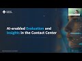 Webinar - AI-enabled Evaluation and Insights in the Contact Center