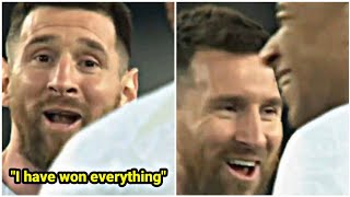 Lionel Messi's reaction to Mbappe when PSG fans booed & whistled him