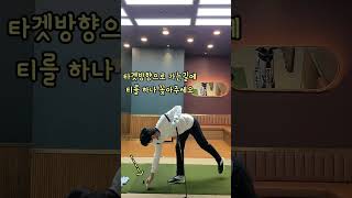 헤드는 타겟방향으로 뻗어주세요  #골프레슨 #연습방법