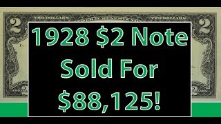 1928 $2 Red Seal Note Sold For $88,125! The Value Of $2 Currency Notes