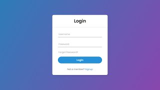 Animated Login Form using HTML \u0026 CSS only | No JavaScript or jQuery