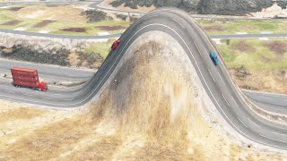 Cars vs Giant Bulge – BeamNG.Drive