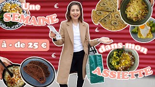 Une semaine dans mon assiette | SPECIAL PETIT BUDGET: 7 jours à moins de 25 € ‼️ & retour de courses