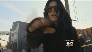 Caught On Video: Kat Von D Attacks CBS2 News Camera After Fire At WeHo Tattoo Shop