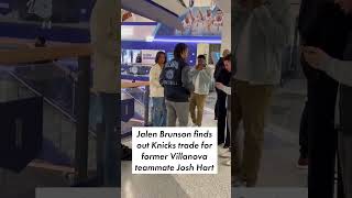 Jalen Brunson's reaction to the Knicks trading for Josh Hart | New York Post Sports #shorts