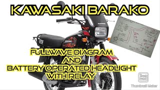 Fullwave and battery operated headlight Kawasaki barako#kawasakibarako175