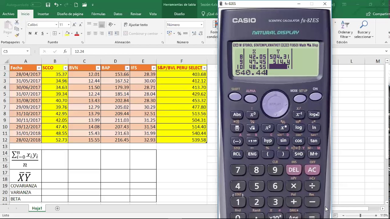 Calcular El Beta Con Calculadora - YouTube