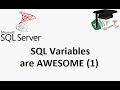 MS SQL tutorial on an introduction to variables. Variables are awesome!!