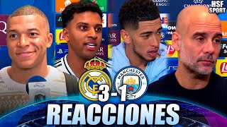 🔴 REACCIONES de MBAPPE, BELLINGHAM, RODRYGO y GUARDIOLA post partido REAL MADRID 3 MANCHESTER CITY 1