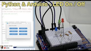 How to controlling LED ON/OFF with Python GUI and Arduino