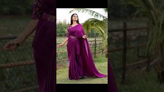 10+ wine colour saree design collection #sareedesign #shorts #youtubeshorts #fashion #komal