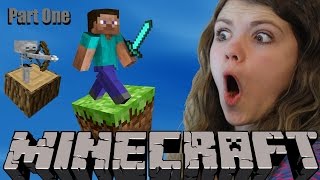 Audrey and Dad play Minecraft- Part 1