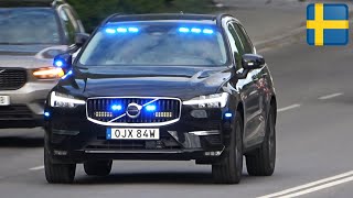 Police Volvo XC60 responding/civil polisbil på utryckning [SE | 6.2023]