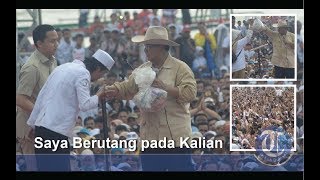 Prabowo Dapat Sumbangan dari Pendukung Saat Kampanye di Palembang