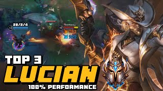 Wild Rift Lucian - Top 3 Lucian Gameplay Challenger Ranked