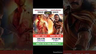 Brahmastra Vs Adipurush Movie Comparison || Box office Collection #shorts #leo #adipurush #prabhas