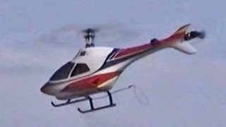 Autorotation by RC helicopter オートローテーションむずかしいなあ！