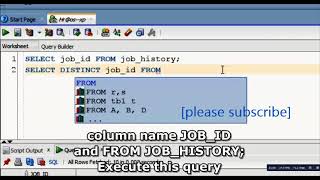 Oracle Database11g tutorials 7 SQL DISTINCT keyword SQL tutorials Computer tips and triks pro