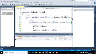 ASP NET USING C# 10 HOW TO USE CALENDER CONTROL IN ASP NET C#