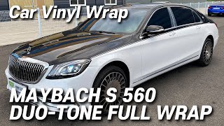 벤츠 마이바흐 S560 듀오-톤 전체랩핑 / Maybach S560 DUO-TONE Full Vinyl Wrap