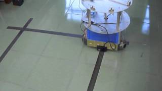 三輪全向車與磁帶感應器-2 / Omni wheels robot moves with magnet sensor