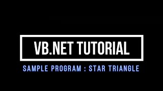 Visual Studio VB.Net Tutorial - Simple Triangle