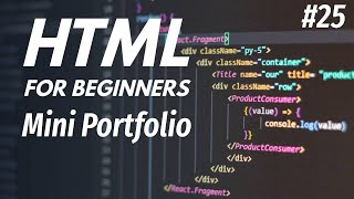 25 HTML Project Creating Mini Portfolio