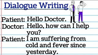 Dialogue writing between Doctor and Patient about fever, English conversation by Smile please world