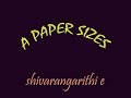 A PAPER SIZES