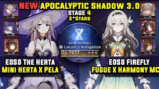 E0 The Herta Carry W/ Pela \u0026 E0 Firefly Carry (3 Stars) Apocalyptic Shadow 4 Honkai Star Rail 3.0