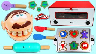 Feeding Mr. Play Doh Head with Bakery Oven Kitchen Appliance Toy & Play Dough Cookies and Desserts!