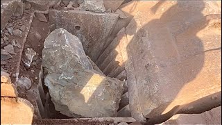 PLAYING with GIANT Rocks!ASMR Rock Quarry CRUSHING Operations-primary Jaw Crusher in Action.