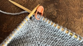TUTORIAL - Barbara Walker increase #4 (double increase)