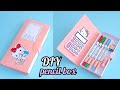 How to make a paper pencil box | DIY paper pencil box idea /Easy Origami box tutorial / Origami