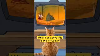 What if you dove into a Pile of Coins? 🪙 #remix #cat #facts #funny