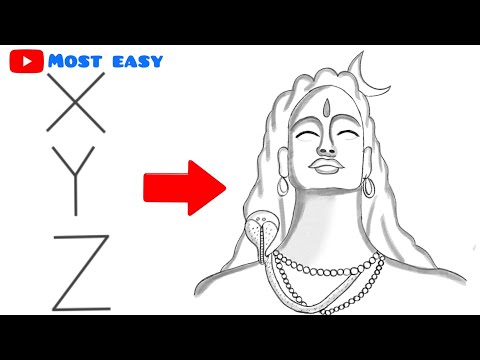 How To Draw Lord Shiva | Easy Drawing Of Lord Lord Mahadev | Step By ...