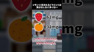 【雑学】レモンに含まれるビタミンCは実はそんなに多くない #Shorts 【ゆっくり解説】【豆知識】