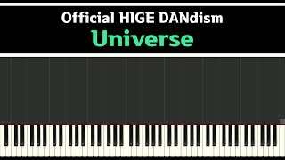 Official HIGE DANdism - Universe 악보(Sheet Music) [ 피아노 커버(Piano Cover) by 뮤즈스코어 3(MuseScore 3) ]