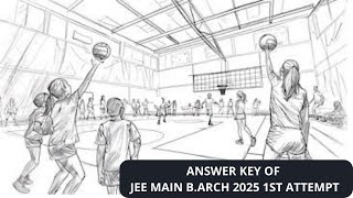 Answer key of JEE Main B.Arch 2025 1st attempt DRAWING #jeebarch #architectureentranceexam