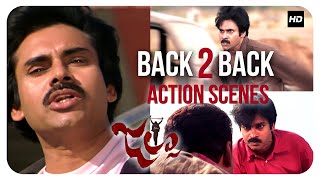 Jalsa Telugu Movie | Action Scenes B2B | HD | Pawan Kalyan, Ileana, Prakash Raj | DSP | Trivikram |
